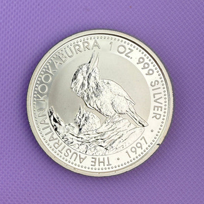 1997 Australia Kookaburra 1 oz Silver Coin Perth Mint .999 Fine Silver BU