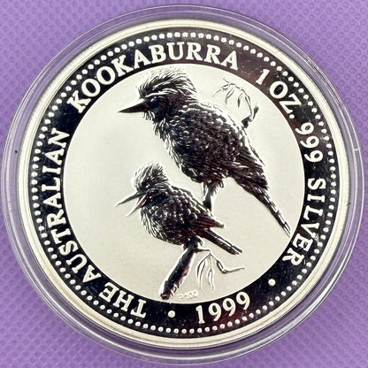 1999 Australia Kookaburra 1 oz Silver Coin Perth Mint .999 Fine Silver BU