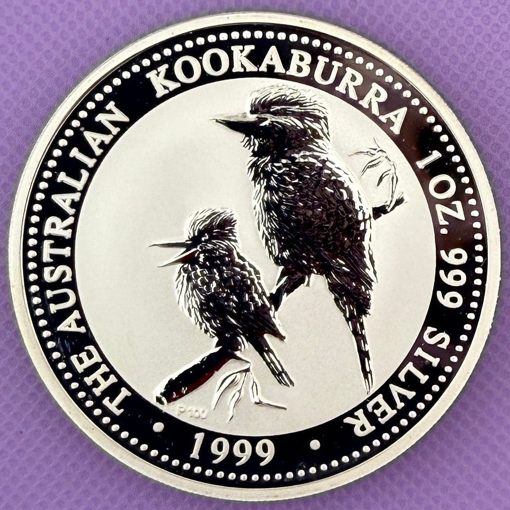 1999 Australia Kookaburra 1 oz Silver Coin Perth Mint .999 Fine Silver BU