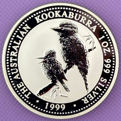 1999 Australia Kookaburra 1 oz Silver Coin Perth Mint .999 Fine Silver BU