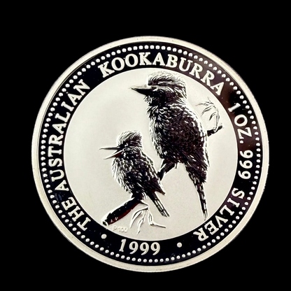 1999 Australia Kookaburra 1 oz Silver Coin Perth Mint .999 Fine Silver BU