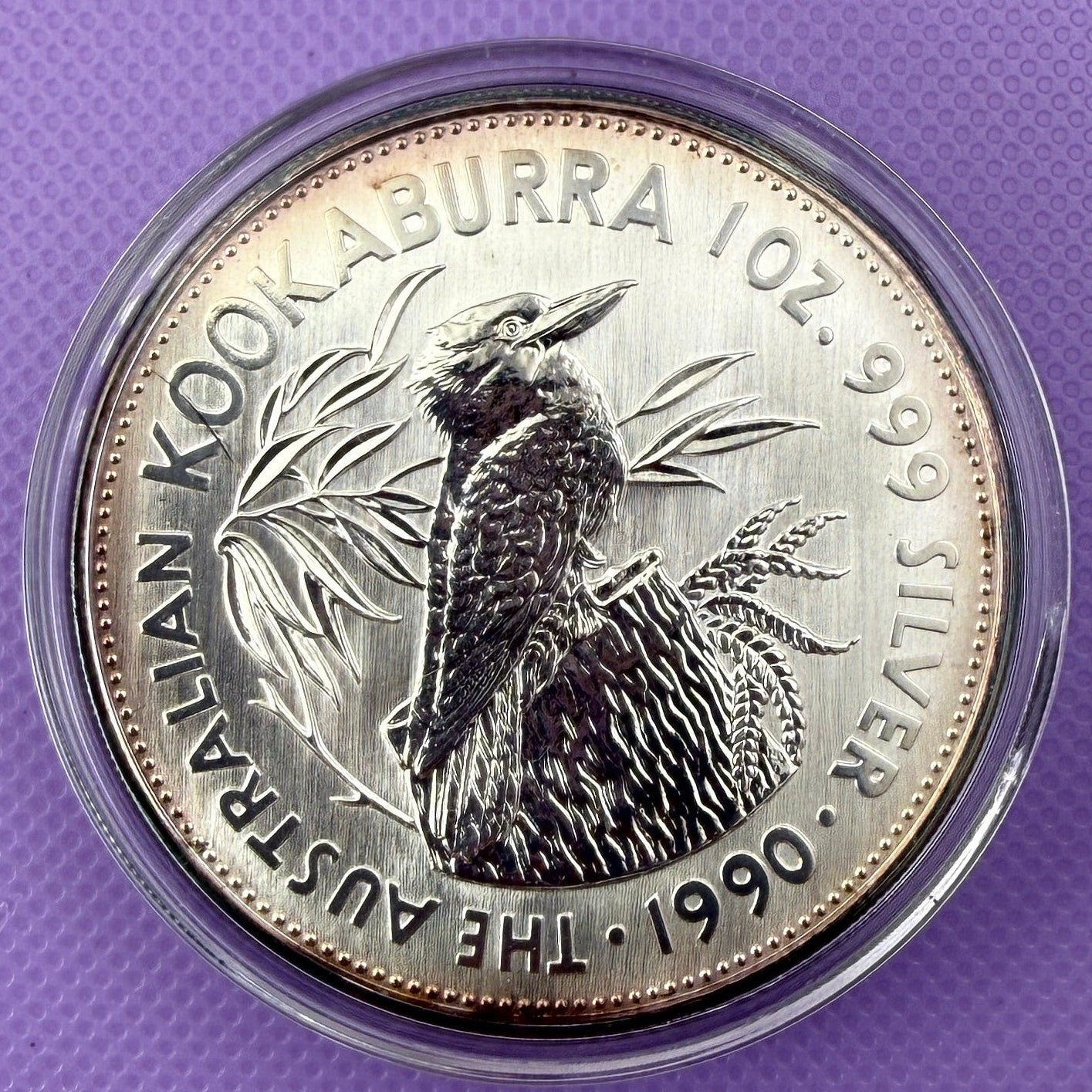1990 Australia Kookaburra 1 oz Silver Coin .999 Fine Silver Coin