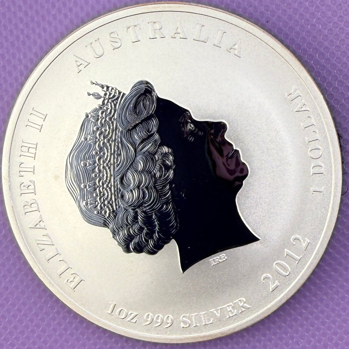 2012 Australia Year of the Dragon 1 oz Colorized Coin Perth Mint Lunar Series II