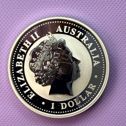 2005 Australia Lunar Series I Year of the Rooster 1 oz Silver Coin