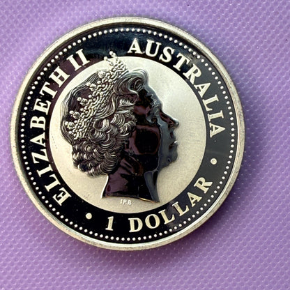 2006 Australia Lunar Series I Year of the Dog 1 oz Silver Coin