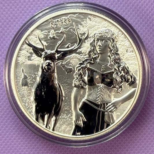 2023 Germania Valkyries: Ostara 1 oz .9999 Silver BU Coin w/ COA