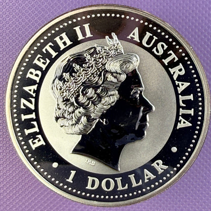2000 Australia Year of the Dragon 1 oz 0.999 Fine Silver