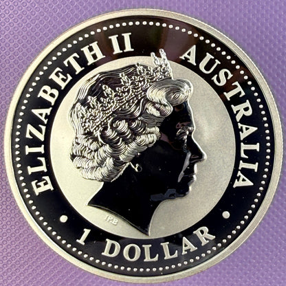 2000 Australia Year of the Dragon 1 oz 0.999 Fine Silver