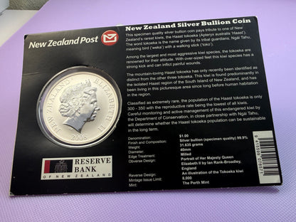 2012 New Zealand Kiwi Treasures Kowhai Coin in Original Display Card