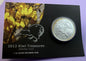 2012 New Zealand Kiwi Treasures Kowhai Coin in Original Display Card