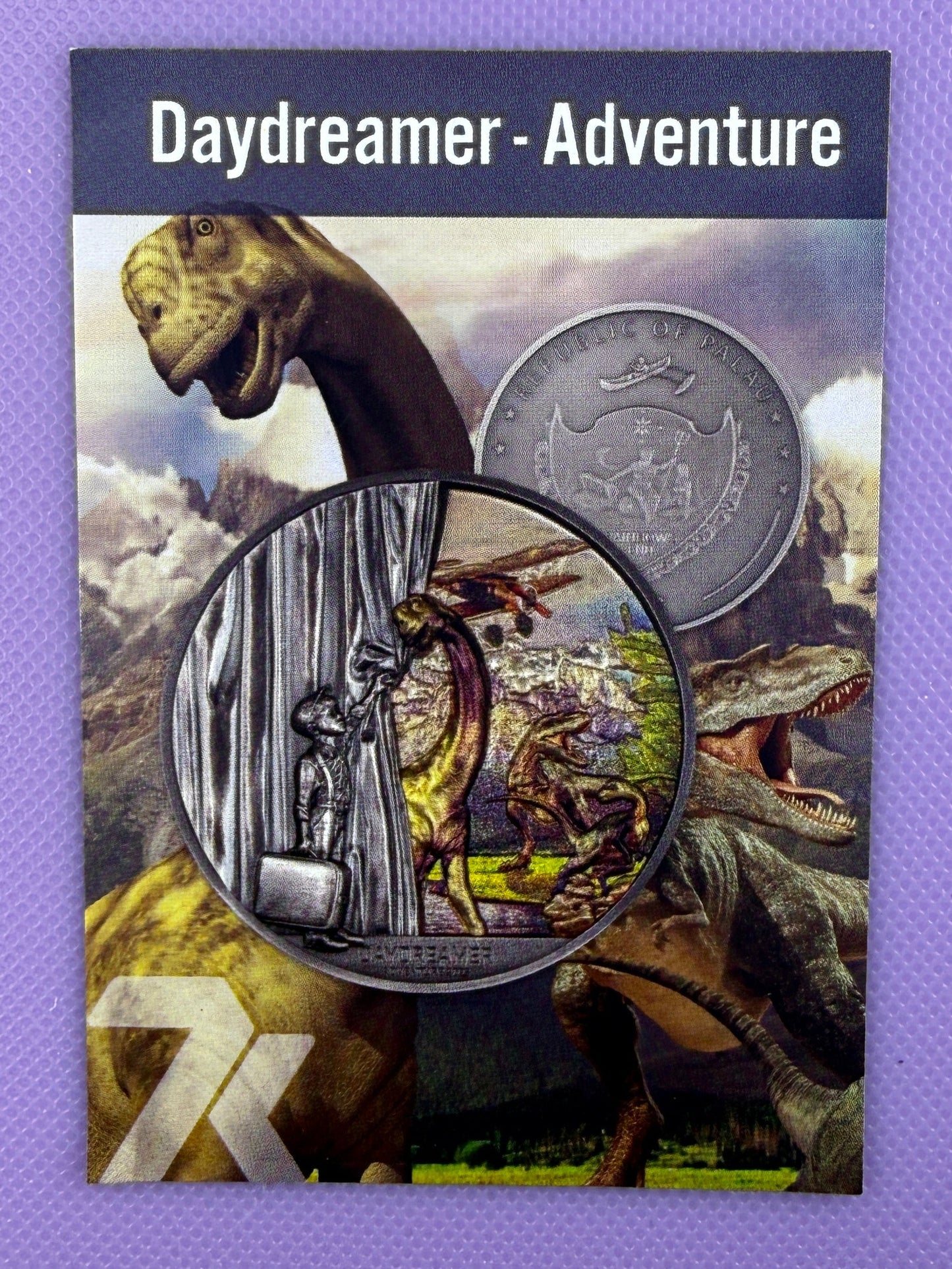 2023 Palau Daydreamer Adventure 2 oz Silver Antiqued Coin NGC MS70 Seven K Label