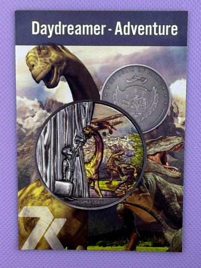 2023 Palau Daydreamer Adventure 2 oz Silver Antiqued Coin NGC MS70 Seven K Label