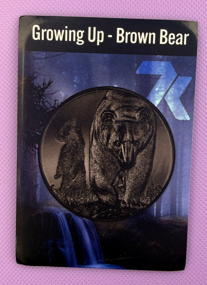 2023 Mongolia Growing Up Brown Bear 2 oz Silver Proof Coin NGC MS70 | Smartminting | Mintage 333