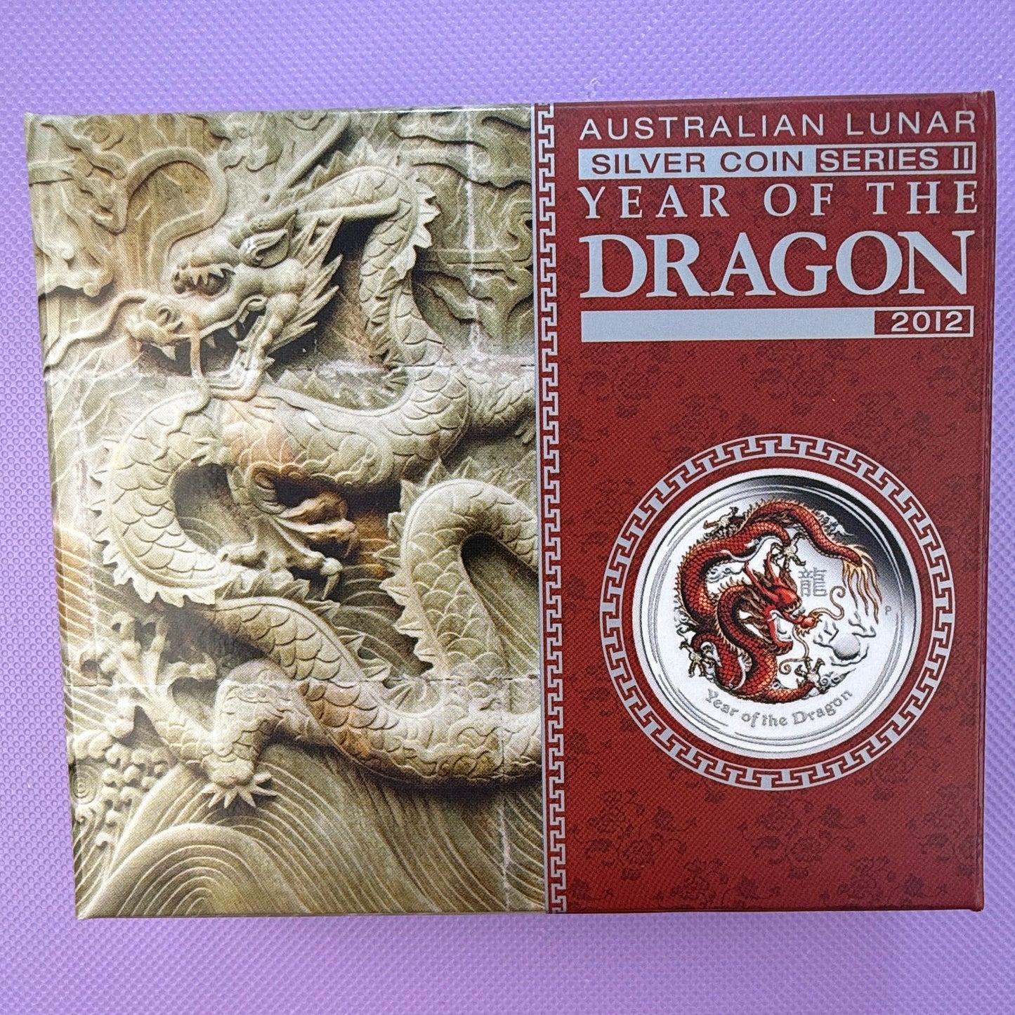 2012 Australia Year of the Dragon 1/2 oz Silver Proof Colorized Coin | Perth Mint | Box & COA (Copy)