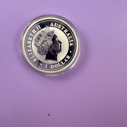 2001 Australia Kookaburra 1 oz Moneda de Plata .999 Fina BU