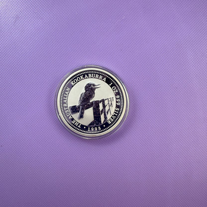 1998 Australia Kookaburra 1 oz Moneda de Plata .999 Plata Fina Moneda BU