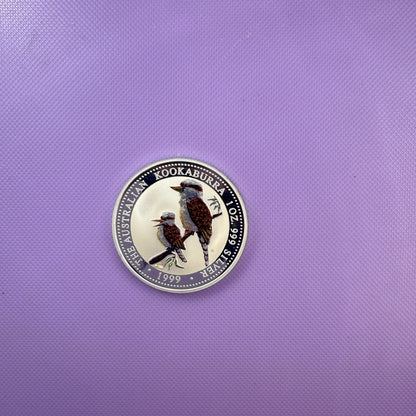 1999 Australia Kookaburra 1 oz Moneda de Plata .999 Fina BU