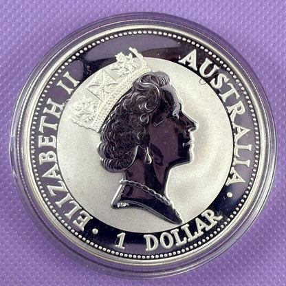 Moneda de Plata Kookaburra Australiana de 1992 de 1 oz de Plata Fina .999 BU