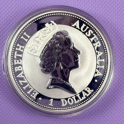 Moneda de Plata Kookaburra Australiana de 1992 de 1 oz de Plata Fina .999 BU