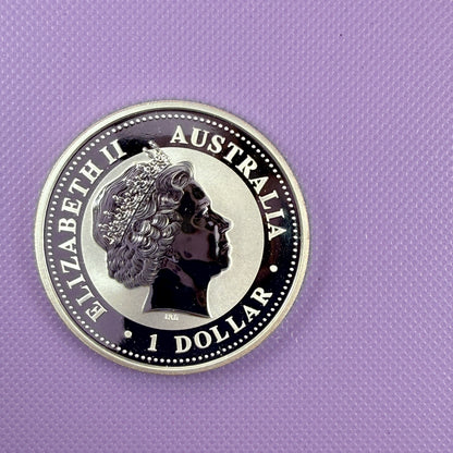 Moneda de Plata Kookaburra de Australia de 2006 de 1 oz. Moneda de Plata Fina .999