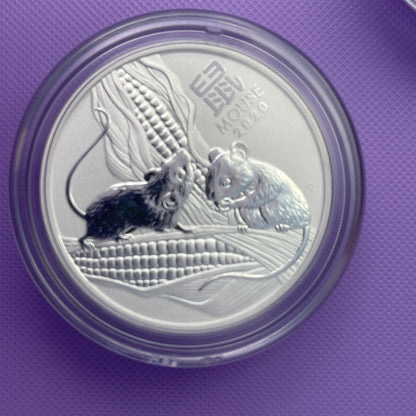 2020 Australia Lunar Series III Year of the Mouse 2 oz Silver BU