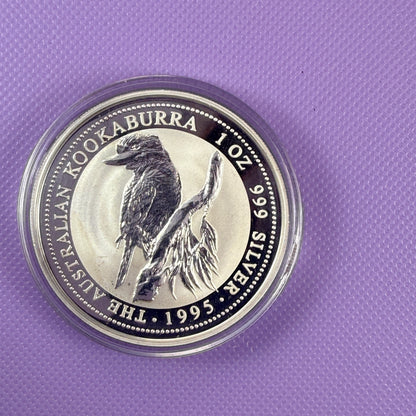 Moneda de plata Kookaburra de 1 oz, Australia 1999, .999 Fina BU