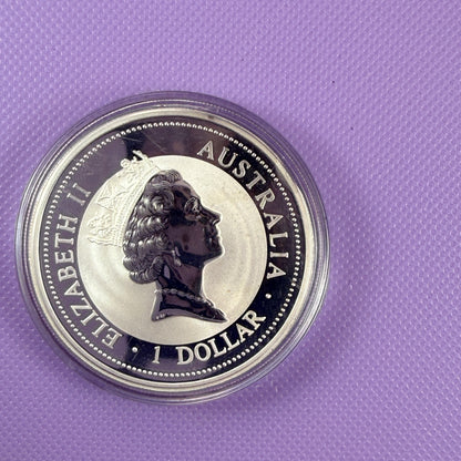 1995 Australia Kookaburra Moneda de Plata de 1 oz .999 Fina BU