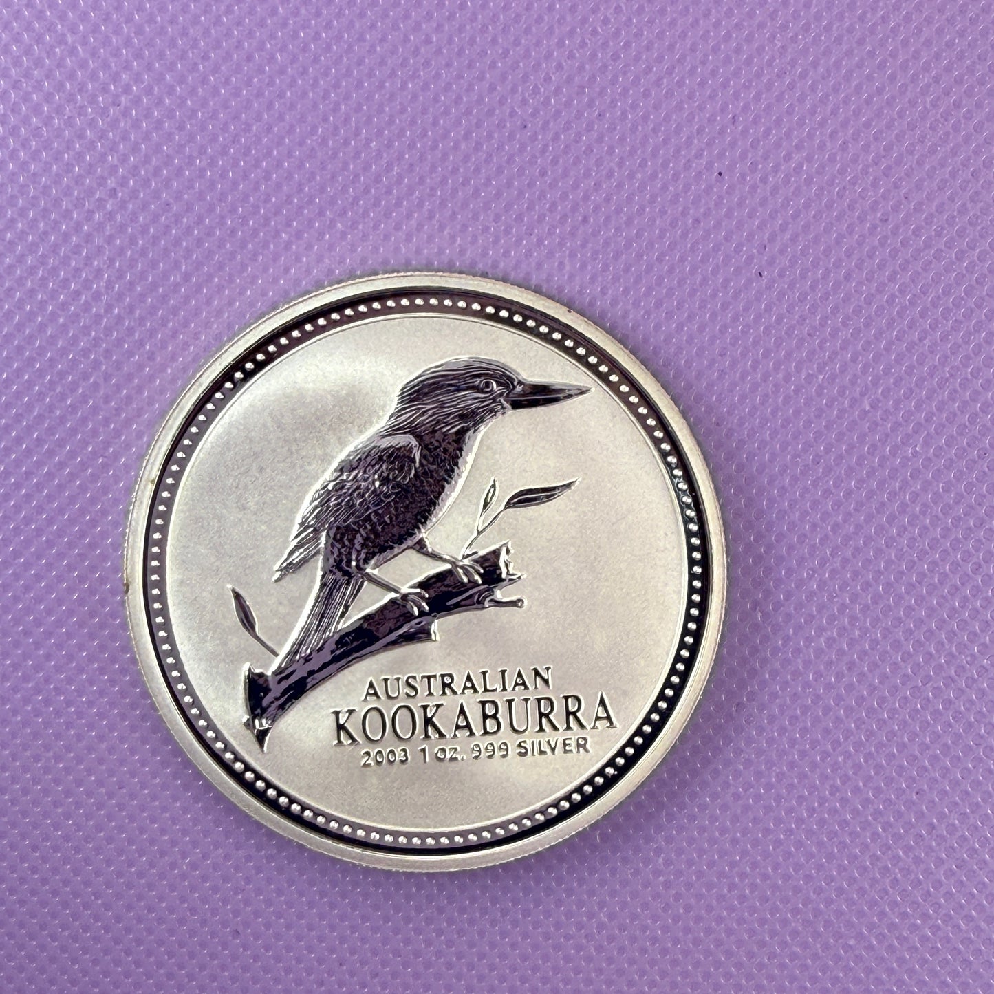 2004 Australia Kookaburra Moneda de Plata de 1 oz .999 Fina con Cápsula