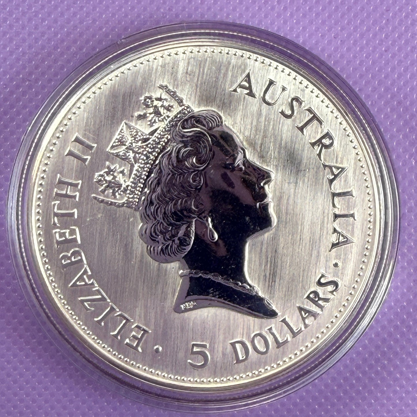 1990 Australia Kookaburra 1 oz Moneda de Plata .999 Fina BU