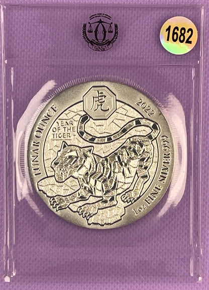 2022 Rwanda Lunar Series Year of the Tiger, Silver - 1 oz