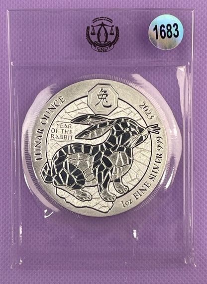 2023 Rwanda Year of the Rabbit, Silver - 1 oz BU