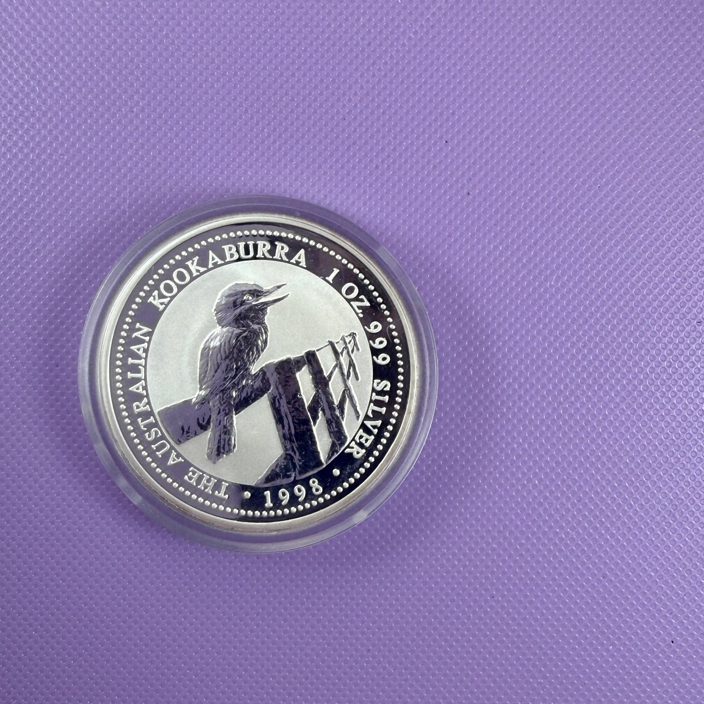 1998 Australia Kookaburra Moneda de plata de 1 oz Plata fina .999