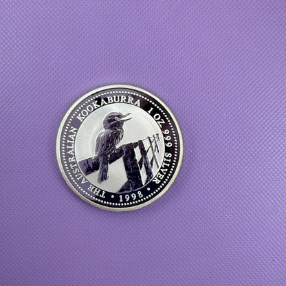 1998 Australia Kookaburra Moneda de plata de 1 oz Plata fina .999