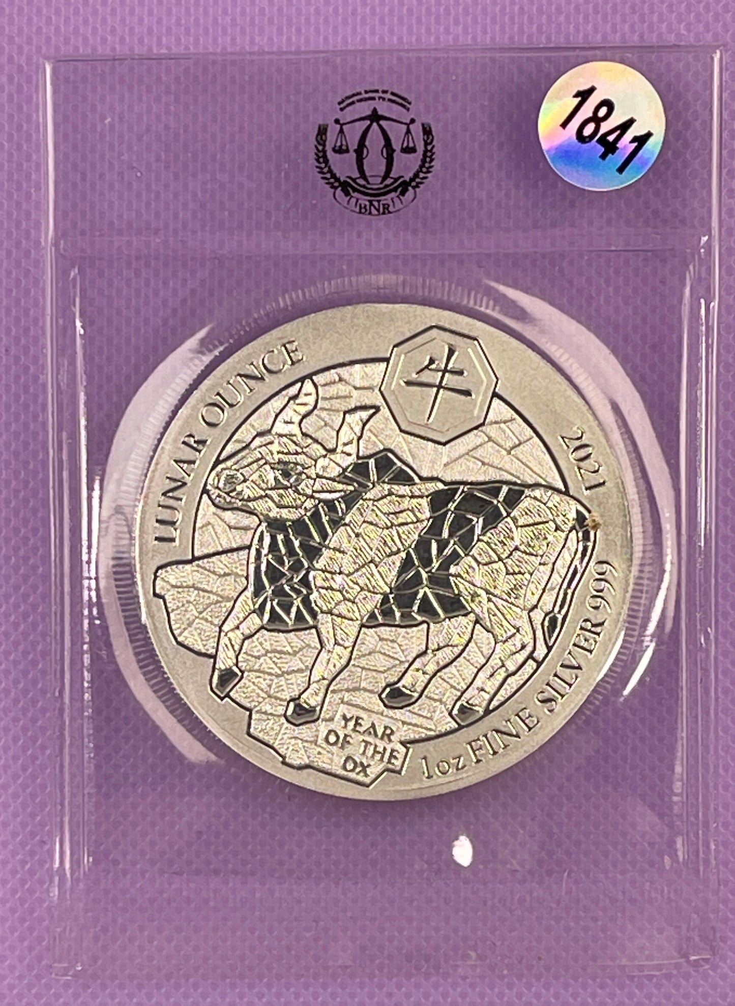 2021 Rwanda Year of the OX, Silver - 1 oz BU
