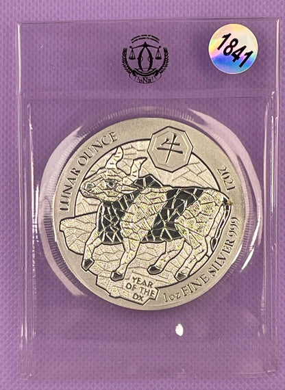 2021 Rwanda Year of the OX, Silver - 1 oz BU