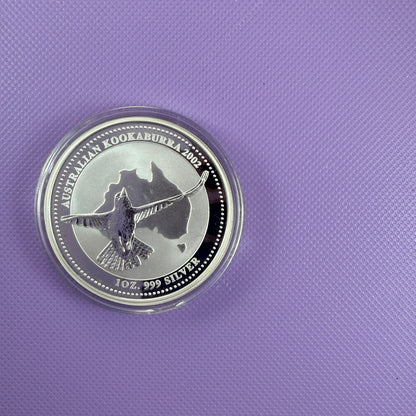 Moneda de Plata Kookaburra de Australia de 2002 de 1 oz de Plata Fina .999