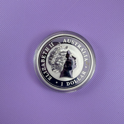 Moneda de Plata Kookaburra de Australia de 2002 de 1 oz de Plata Fina .999