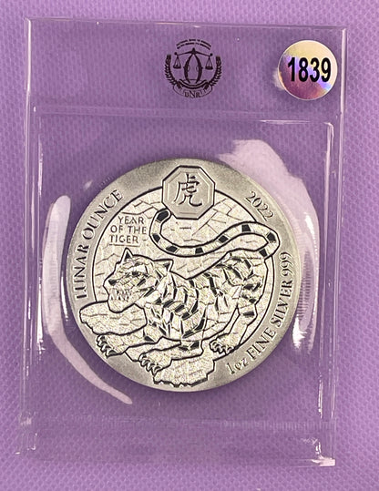 2022 Rwanda Year of the Tiger - 1 oz BU, Silver