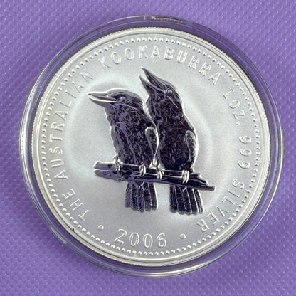 2006 Australia Kookaburra 1 oz Moneda de Plata .999 Fina BU