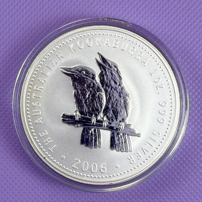 2006 Australia Kookaburra 1 oz Moneda de Plata .999 Fina BU