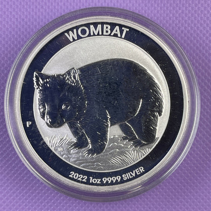 2022 Australia Silver 1 oz, Wombat BU