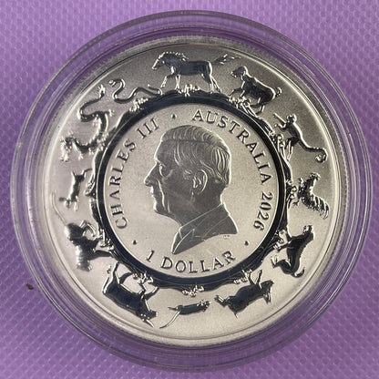 2026 Australia Year of the Horse, Silver - 1 oz BU RAM
