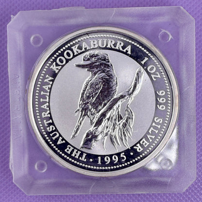 1995 Australia Kookaburra Coin Original Square Capsule