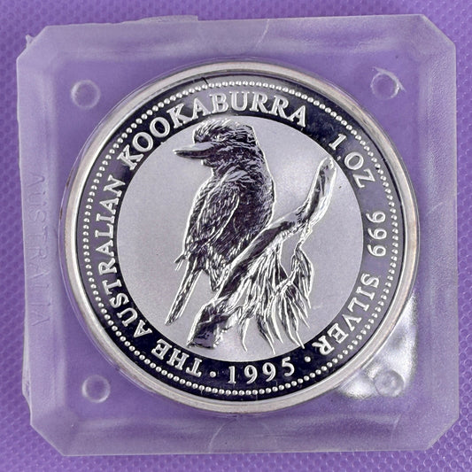 1995 Australia Kookaburra 1 oz Moneda de Plata Plata Fina .999 Sin Circular