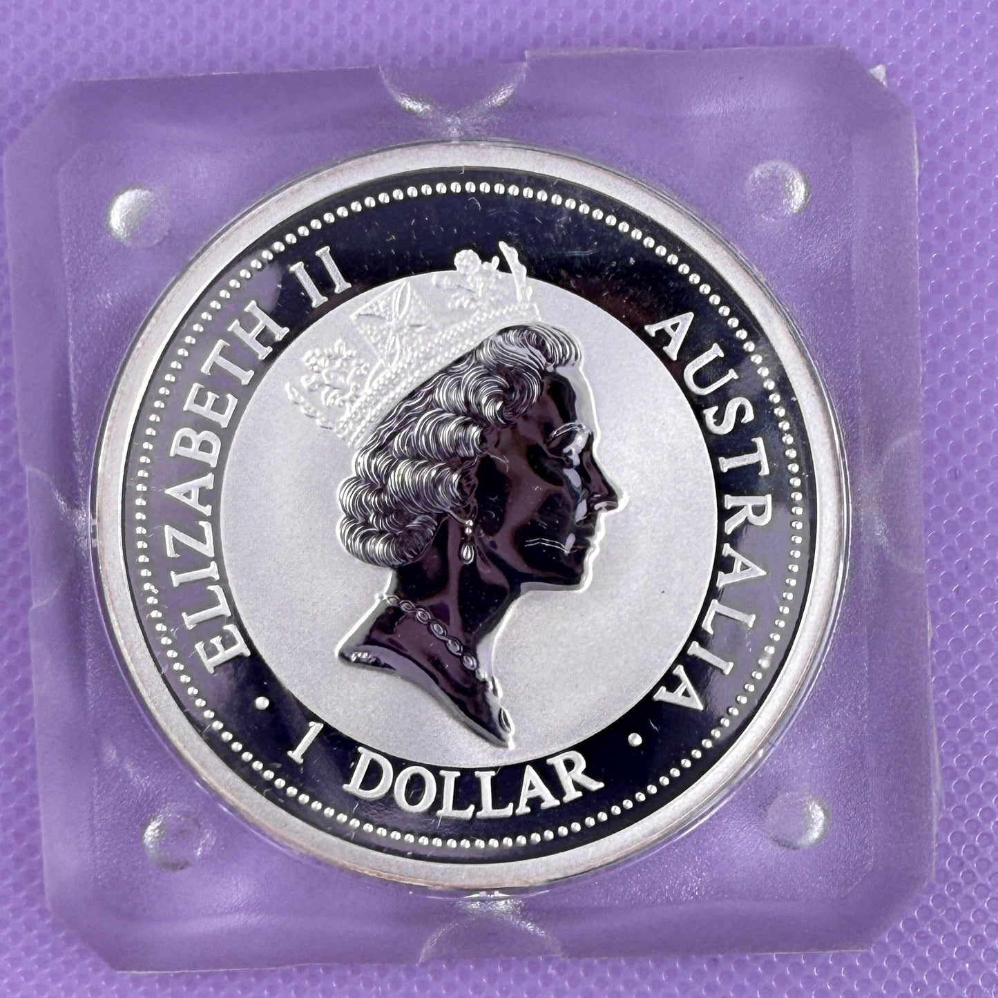 1995 Australia Kookaburra Coin Original Square Capsule