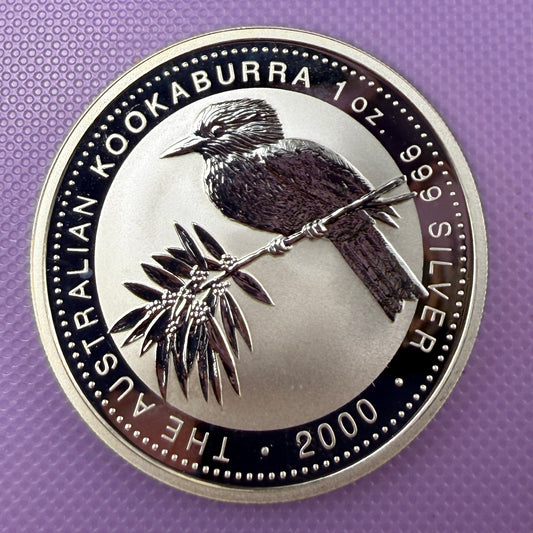 2000 Australia $1 Kookaburra 1 oz .999 Silver Bullion Coin