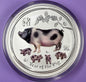 2019 Australia Lunar Year of the Pig Colorized 2 oz Silver Coin BU
