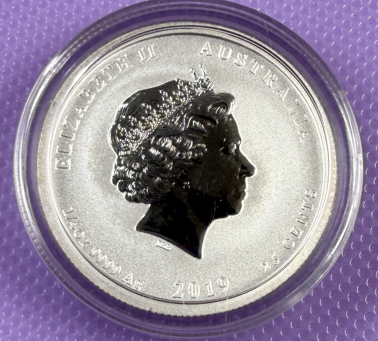 2019 Australia Lunar Year of the Pig Colorized 1/4 oz Silver Coin BU