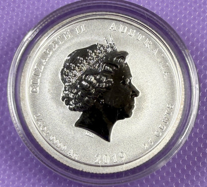 2019 Australia Lunar Year of the Pig Colorized 1/4 oz Silver Coin BU