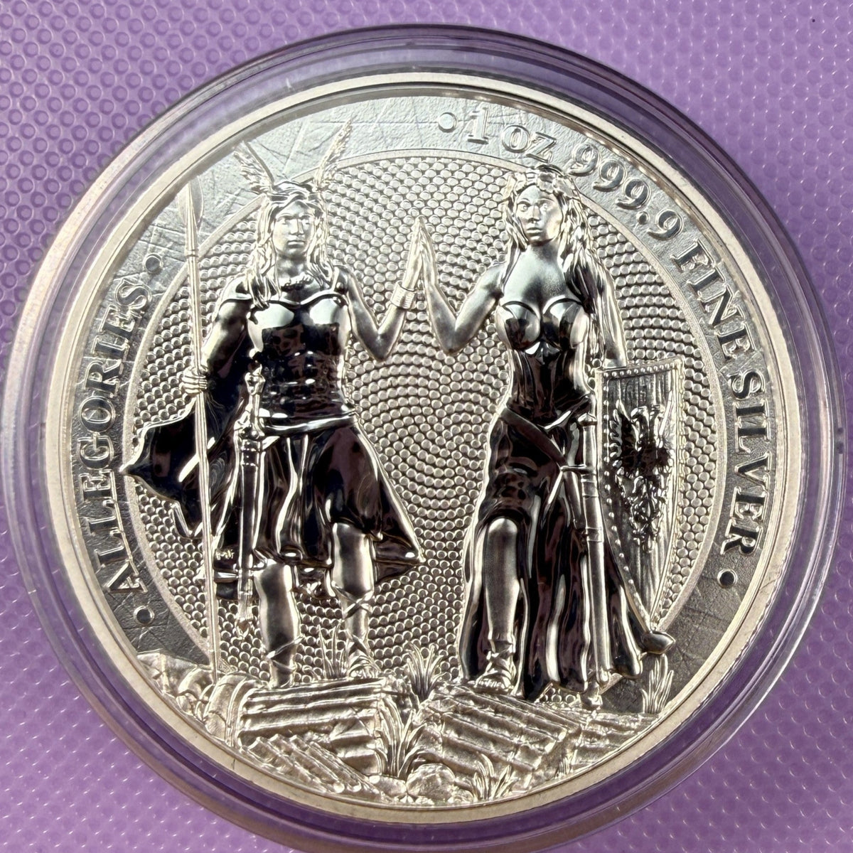 2023 Germania Alegorías Galia y Germania Moneda BU con Certificado de Autenticidad